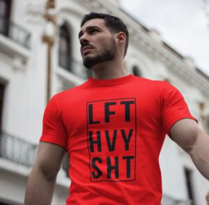 LFT HVY SHT Tee - Red Cropped