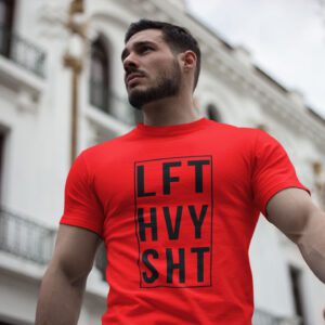 LFT HVY SHT Tee - Red Cropped